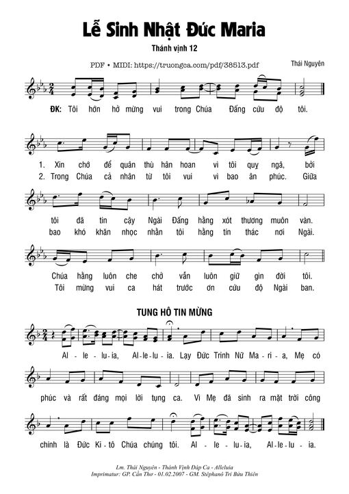 Lễ Sinh Nhật Đức Maria (08.09)