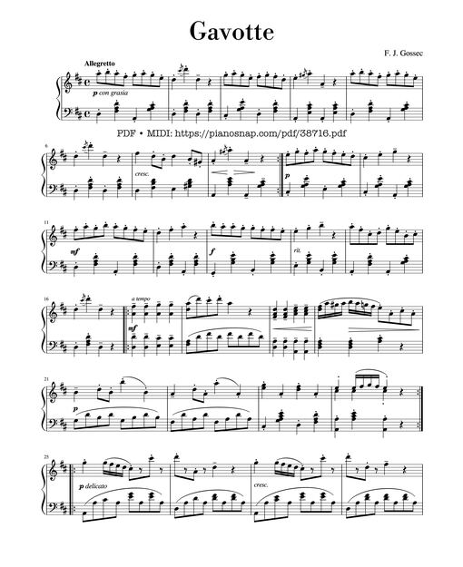 Gavotte - Francois-Joseph Gossec