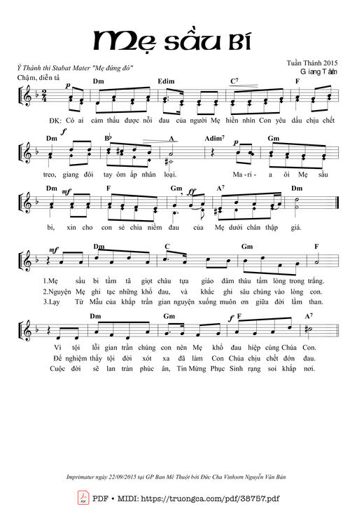 Mẹ Sầu Bi - Giang Tâm