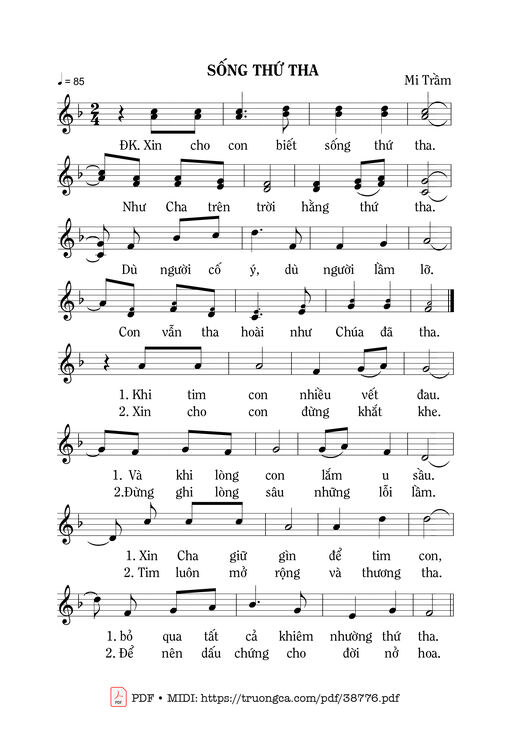 Sống Thứ Tha - Mi Trầm