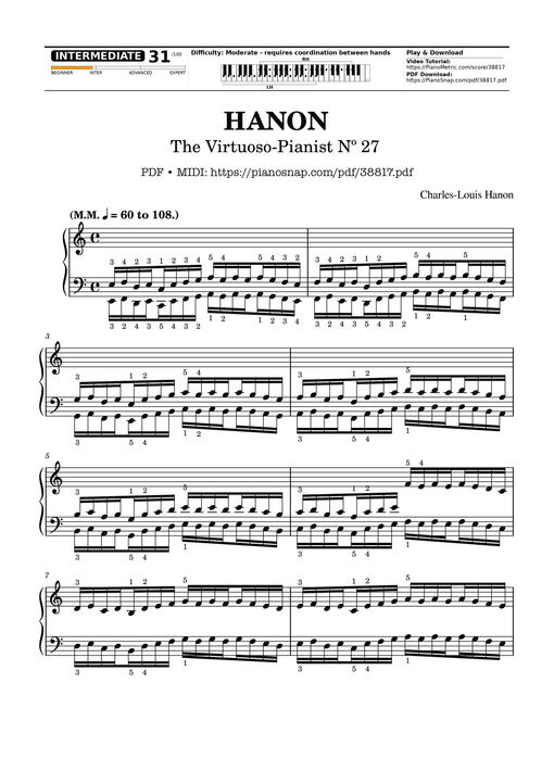 Hanon - The Virtuoso Pianist No. 27