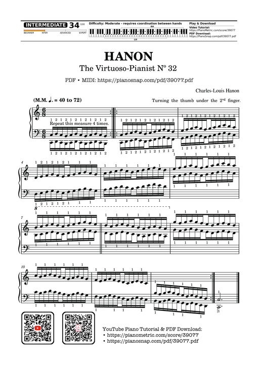 Hanon - The Virtuoso Pianist No. 32