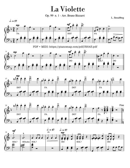 La Violette - Op. 99 No. 1