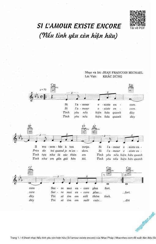 Nếu tình yêu còn hiện hữu (Si l'amour existe encore)