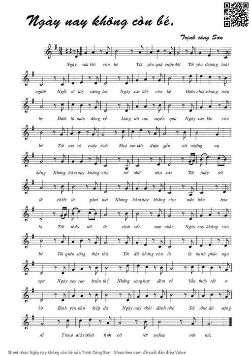 Ngày nay không còn bé