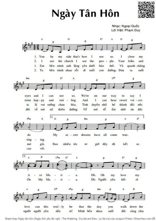 Ngày tân hôn (Ngày tình yêu lên ngôi - The Wedding - Oui devant Dieu - La Novia)