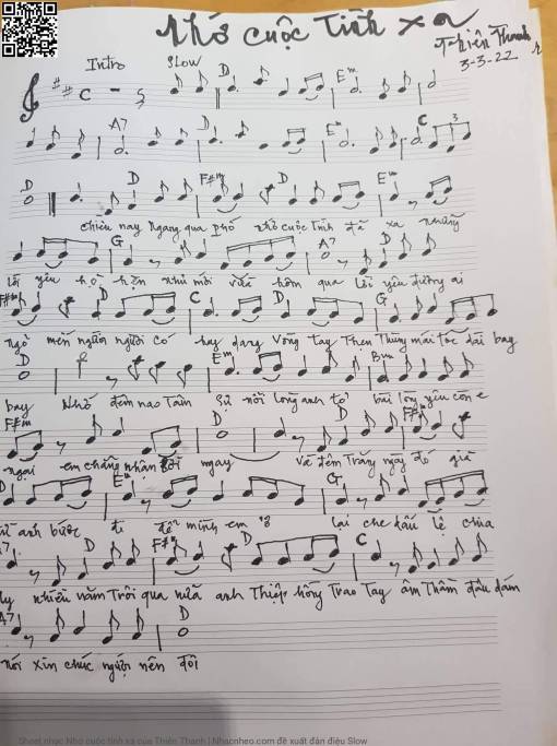 Nhớ cuộc tình xa