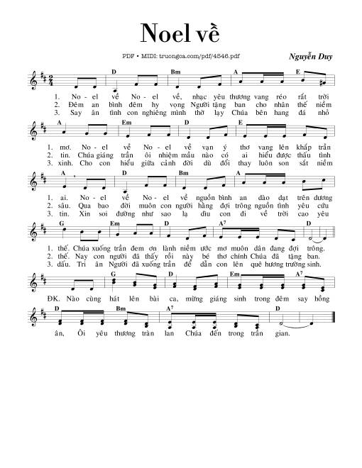 Noel về - Lm. Nguyễn Duy