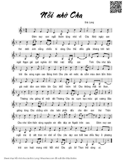 Nỗi nhớ cha - Đức Long