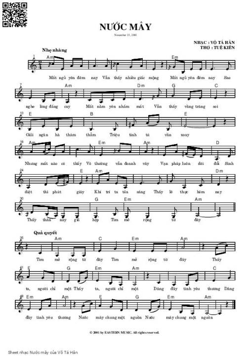 Nước mây - Võ Tá Hân