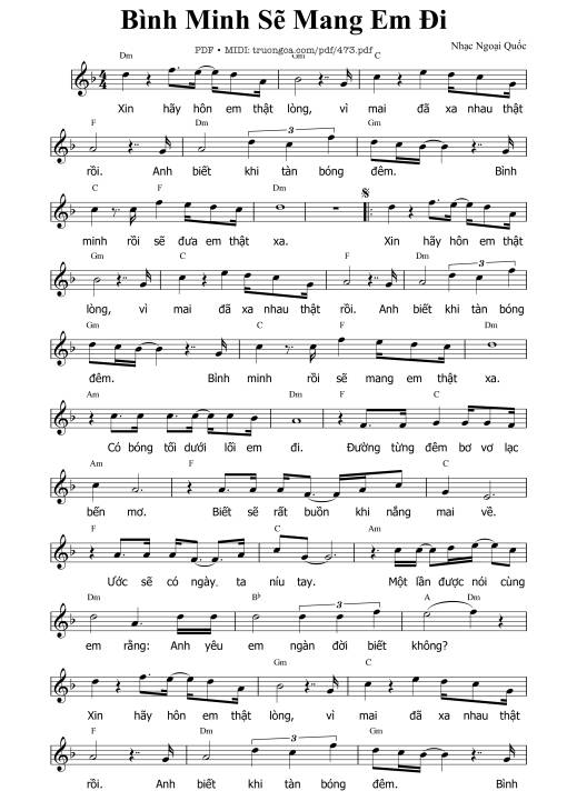 Bình minh sẽ mang em đi (Hold me for a while)