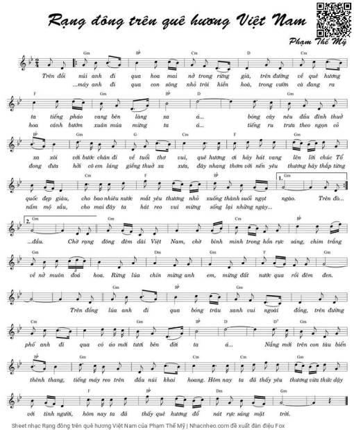 Rạng đông trên quê hương Việt Nam