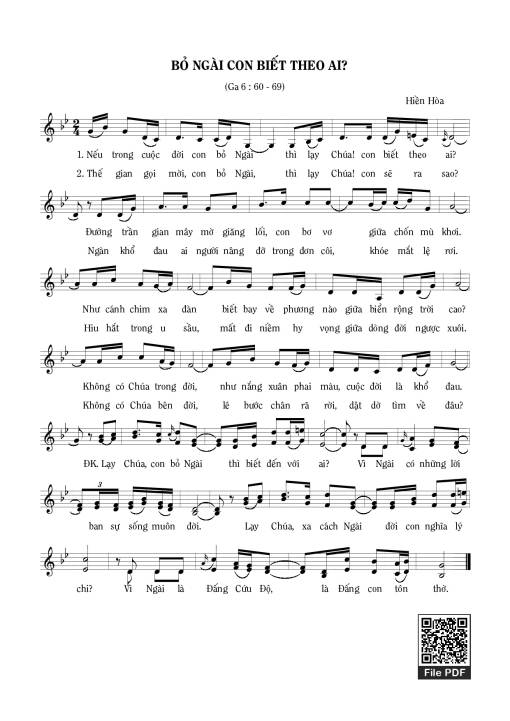 Bỏ Ngài con biết theo ai