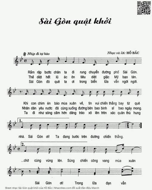 Sheet nhạc PDF bài Sài Gòn quật khởi