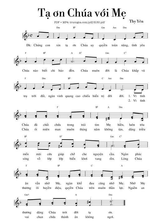 Tạ ơn Chúa với Mẹ