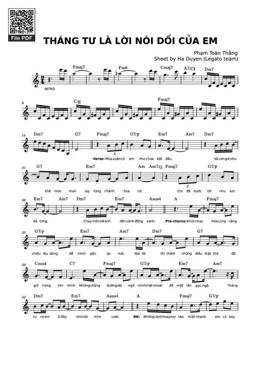 Tháng tư là lời nói dối của em