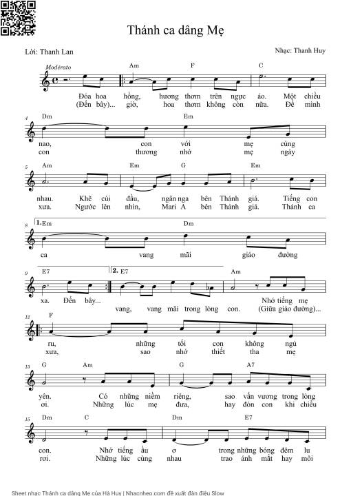 Thánh ca dâng Mẹ