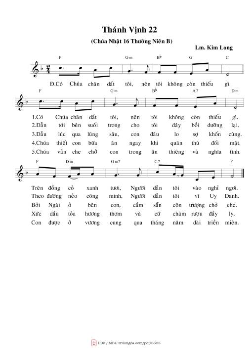 Thánh vịnh 22 - Lm. Kim Long