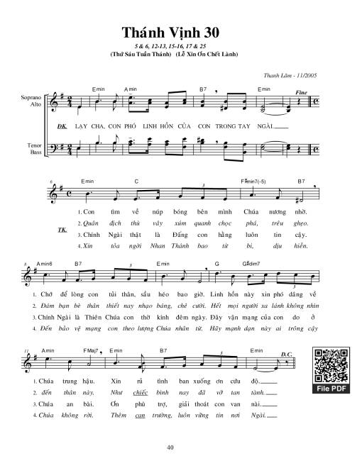 Thánh vịnh 30 - Thanh Lâm