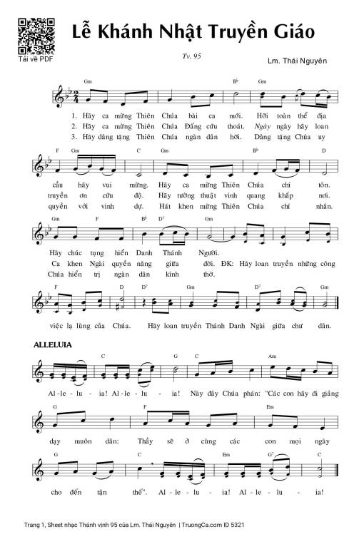 Thánh vịnh 95 - Lm. Thái Nguyên