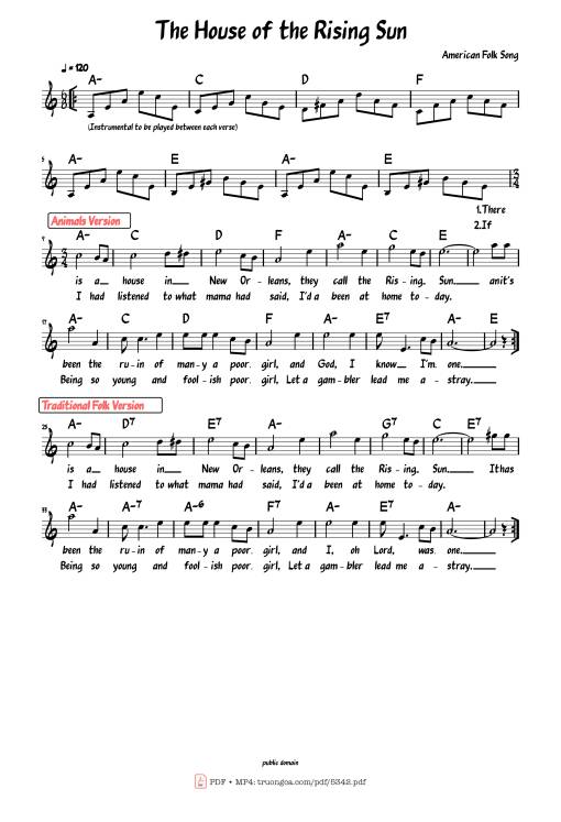 The house of the rising sun