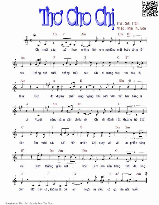 Thơ cho chị - Mai Thu Sơn