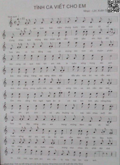 Tình ca viết riêng em