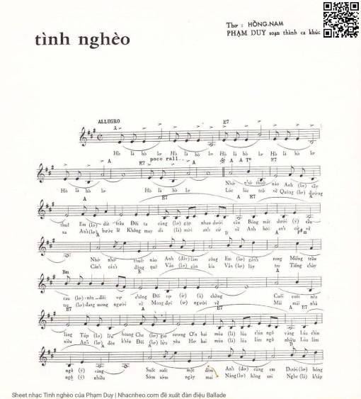 Tình nghèo - Phạm Duy