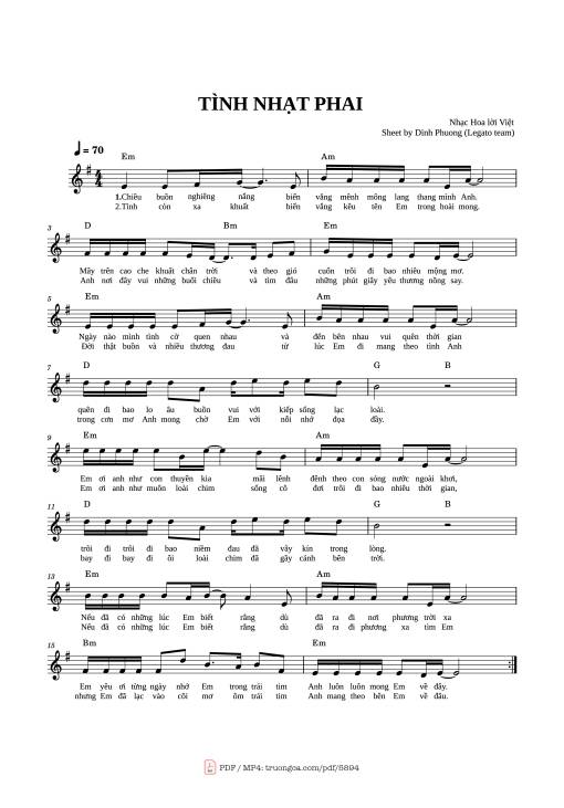 Tình nhạt phai - Lưu Đức Hoa (Andy Lau)