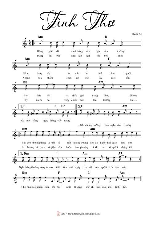 Tình thơ - Hoài An (trẻ)