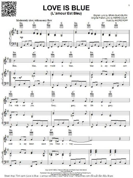 Tình xanh (Love is Blue - L'amour est bleu )