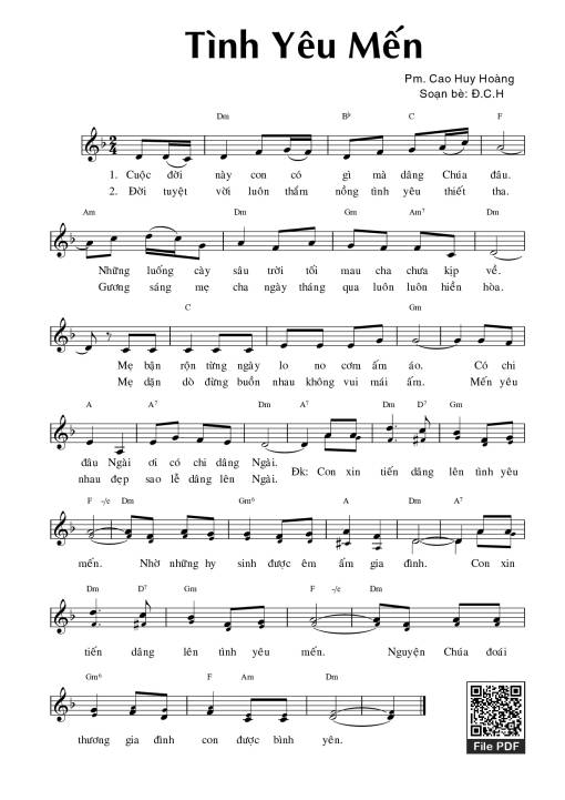 Tình yêu mến - Pm. Cao Huy Hoàng