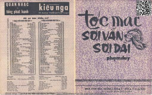 Sheet nhạc PDF bài Tóc mai sợi vắn sợi dài