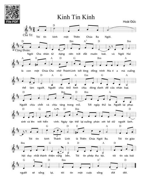 Tôi tin kính - Hoài Đức