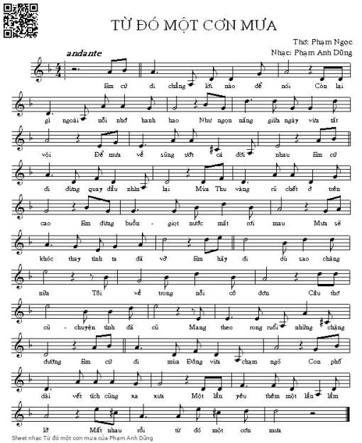 Từ đó một cơn mưa