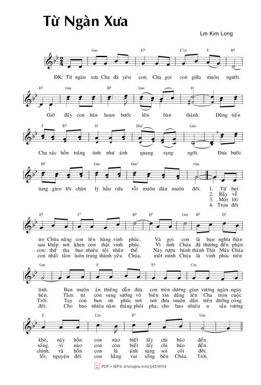 Từ ngàn xưa - Lm. Kim Long