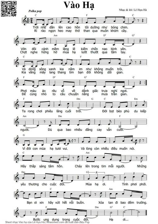 Vào hạ - Lê Hựu Hà