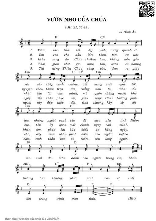 Vườn nho của Chúa