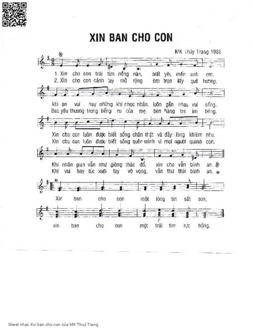 Xin ban cho con - MK Thuý Trang
