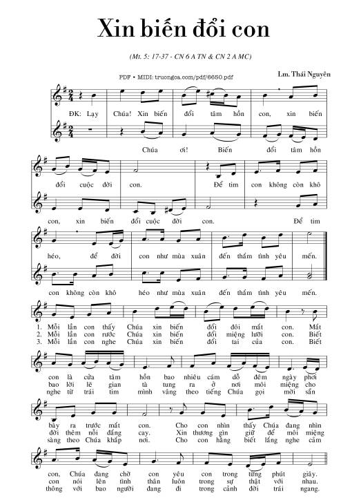 Xin biến đổi con