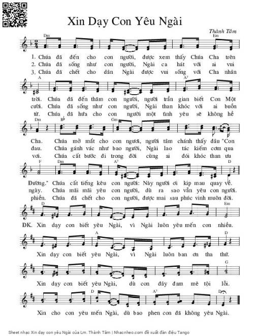 Xin dạy con yêu Ngài