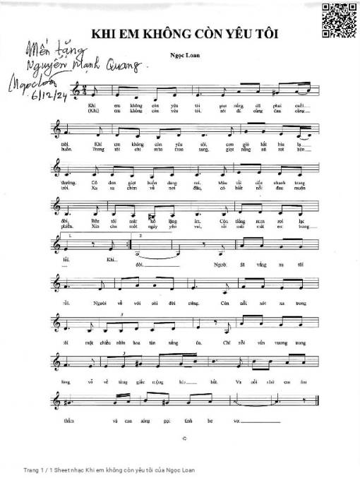 Khi em không còn yêu tôi