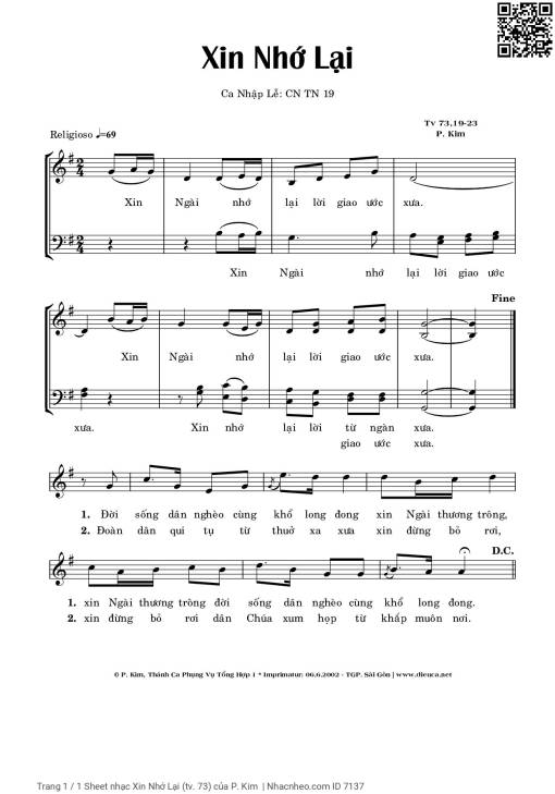 Xin Nhớ Lại (Thánh vịnh 73)