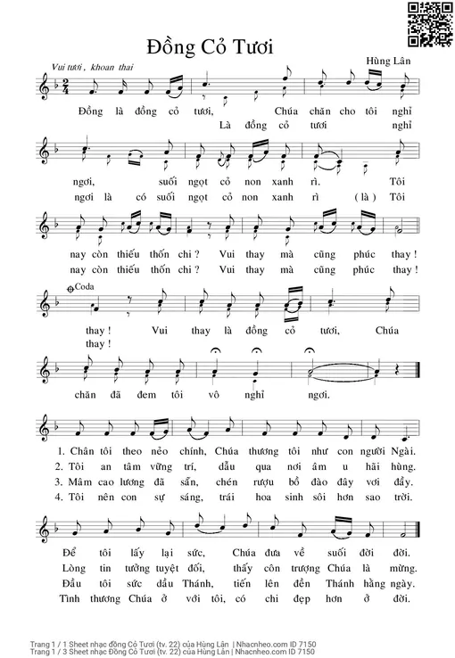 Đồng Cỏ Tươi (Thánh vịnh 22)