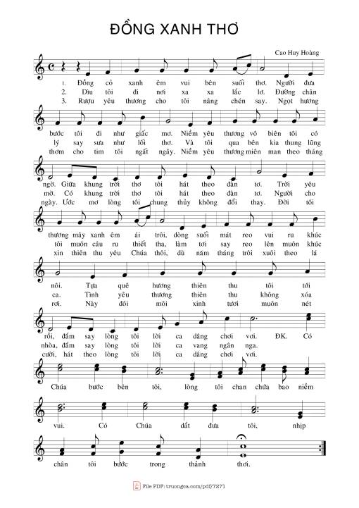 đồng Xanh Thơ (Thánh Vịnh 22)