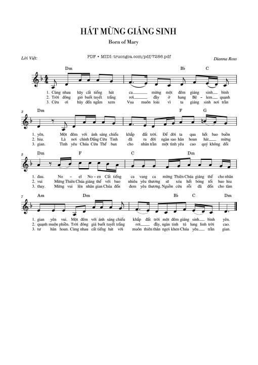 Hát mừng giáng sinh - Born of Mary