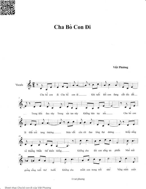 Cha bỏ con đi - Việt Phương