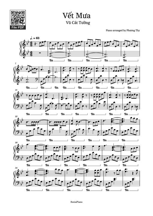 Vết Mưa Piano Solo