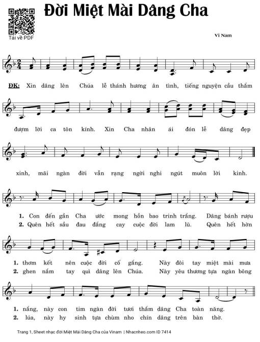 Đời Miệt Mài Dâng Cha