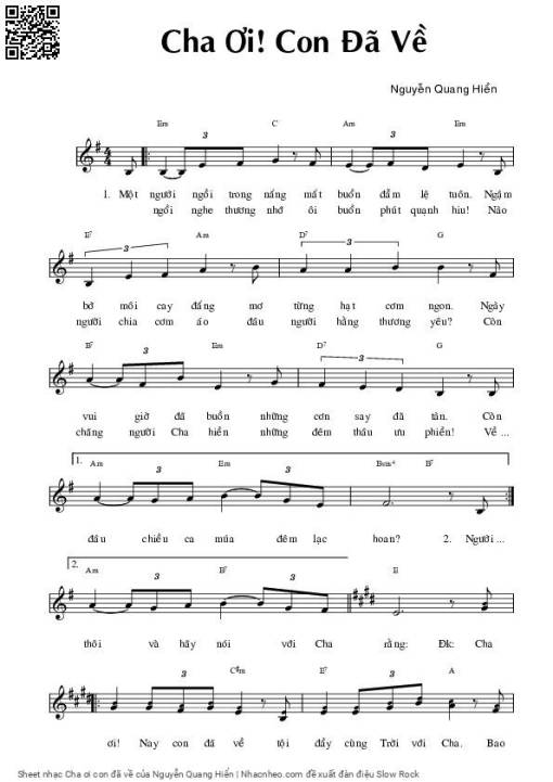 Cha ơi con đã về